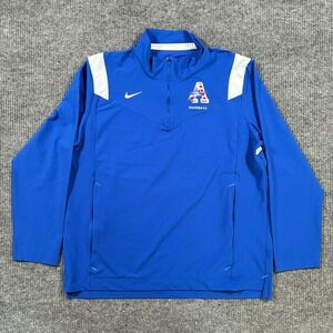 Nike Mens Football Team Pullover Jacket Size XL Blue 1/4 Zip Athletic Training